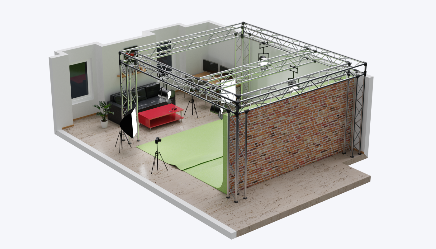Conception 3D d'un plateau télé pour Im Life Productions Conception 3D d'un plateau télé pour Im Life Productions