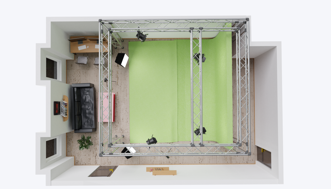 Conception 3D d'un plateau télé pour Im Life Productions Conception 3D d'un plateau télé pour Im Life Productions
