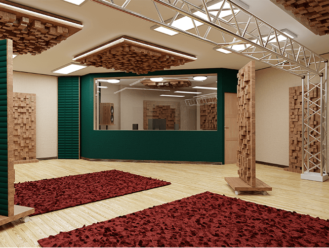 Conception 3D du studio d'enregistrement de la ville de St Mandé Conception 3D du studio d'enregistrement de la ville de St Mandé